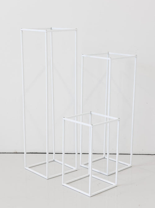 Wire Plinths - White (3)