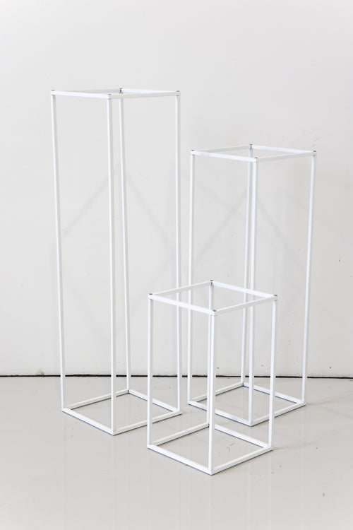 Wire Plinths - White (3)