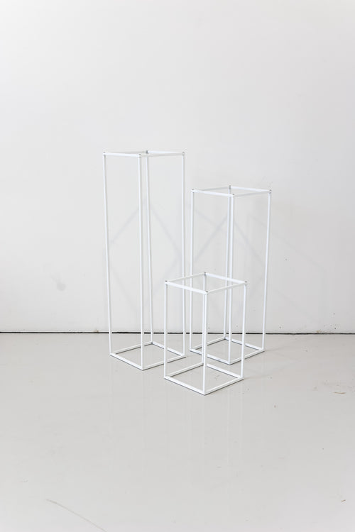 Wire Plinths - White (3)