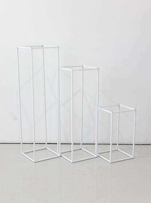 Wire Plinths - White (3)