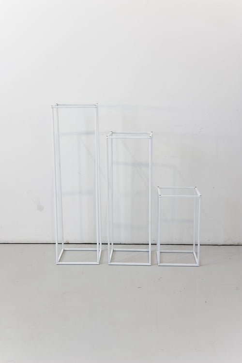 Wire Plinths - White (3)