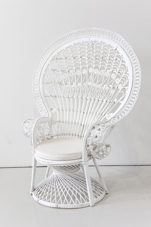 White Peacock Chair