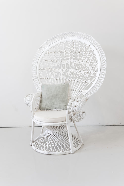 White Peacock Chair