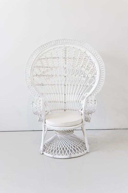 White Peacock Chair